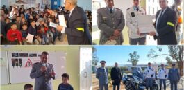 مجموعة مدارس إدريس الثاني بجماعة أولادستوت تخلد اليوم الوطني للسلامة الطرقية بتأطير من الدرك الملكي و جمعية منتدى الشرق