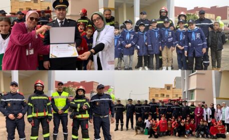 ثكنة الوقاية المدنية بزايو تفتح أبوابها تخليدا لليوم العالمي تحت شعار ” إدراة المخاطر من أجل مستقبل مستدام “