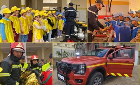 مؤسسة المعارف للتعليم الخصوصي بزايو تعزز الوعي الوقائي لدى تلاميذها بزيارة خاصة لرجال الوقاية المدنية