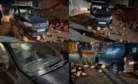 اعتداء بالحجارة يتسبب في خسائر سيارة قرب مقبرة أحدادن + صور