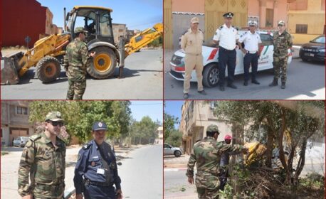 السلطات المحلية بالملحقة الإدارية الأولى تنفذ حملة لتحرير الملك العمومي + صور